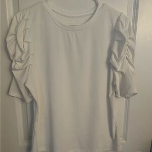 SHEIN Gray Ruched Blouse T-Shirt
